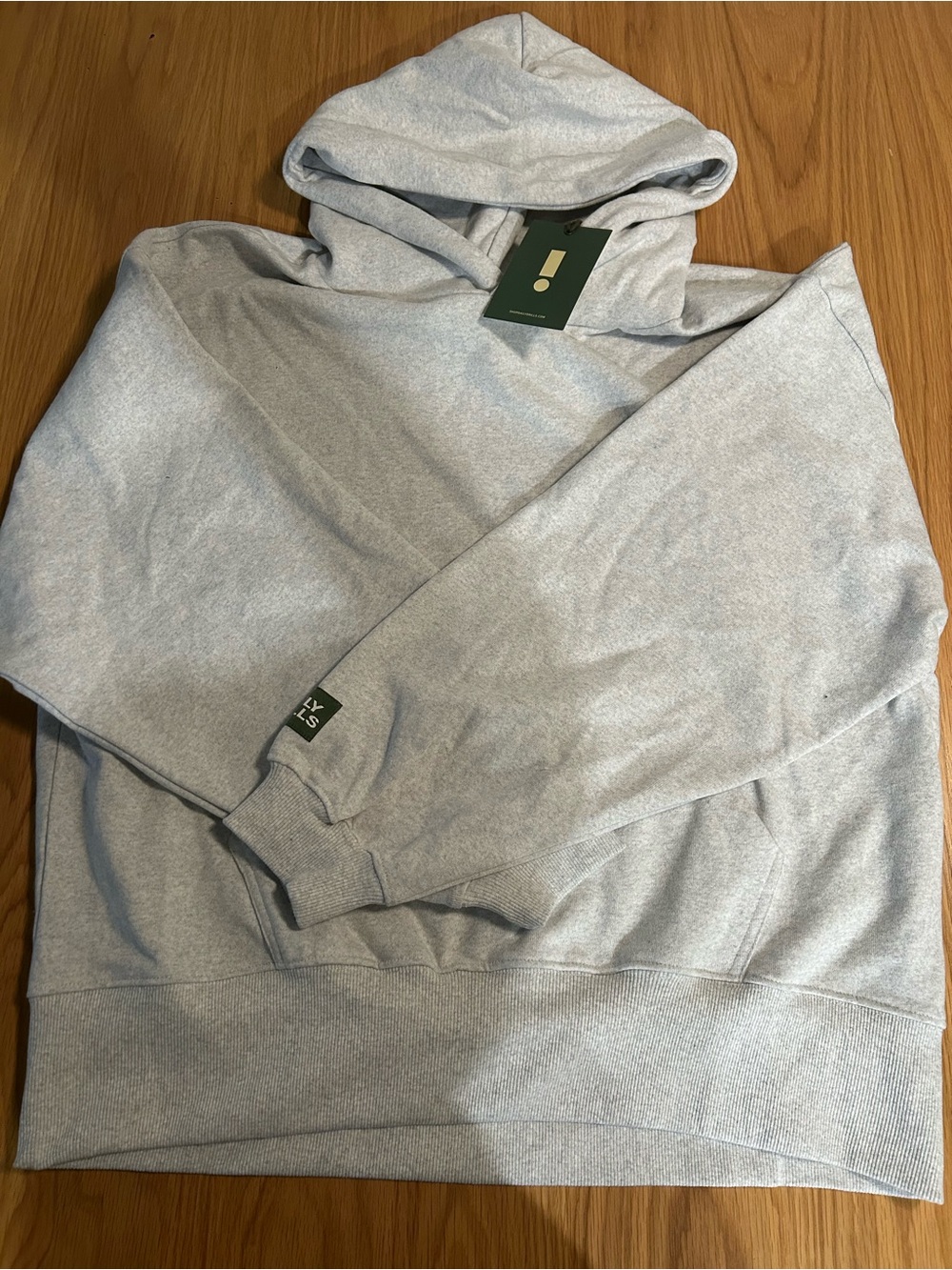 Daily Drills Oversized Fleece Hoodie - Heather Grey Size M/L NWT